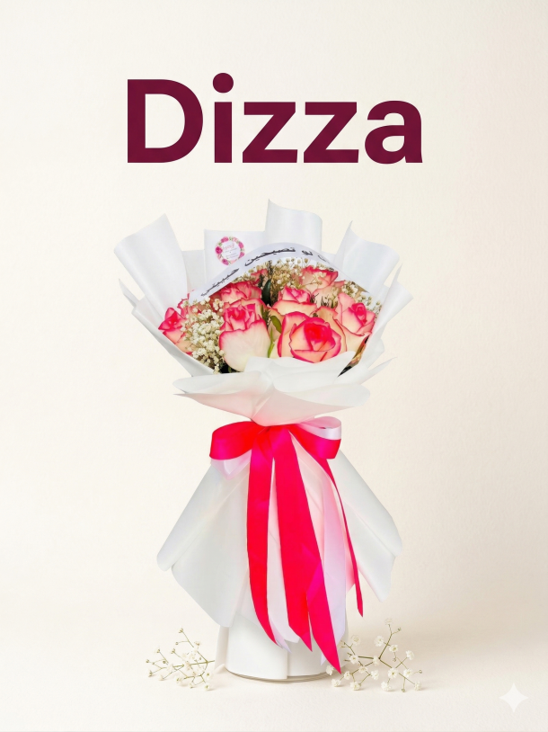 باقة جوري وردي