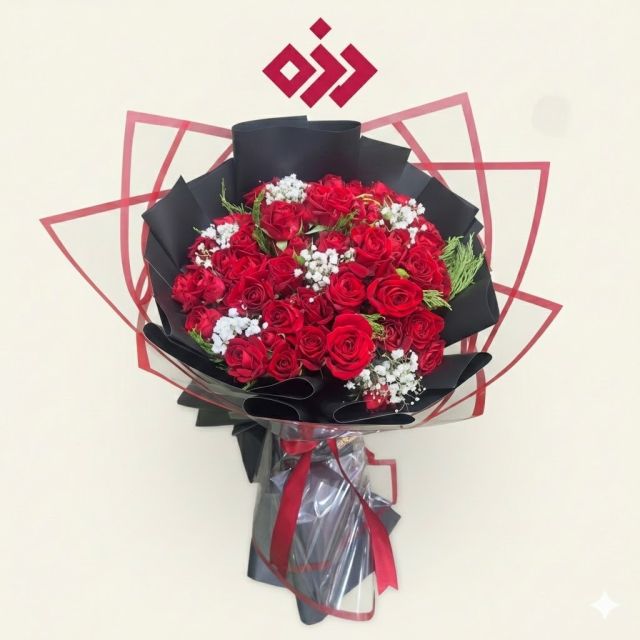 بوكيه ورد احمر